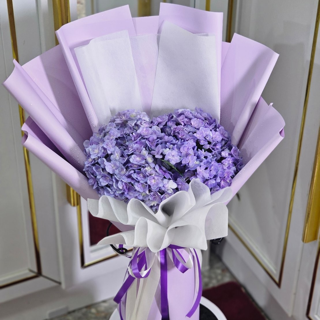 "Pastel Purple" Bouquet With Hydrangea