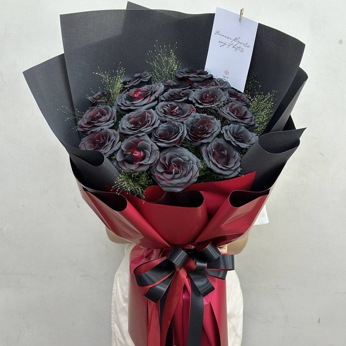 "Dragon Heart" Bouquet Of 20 Black Roses