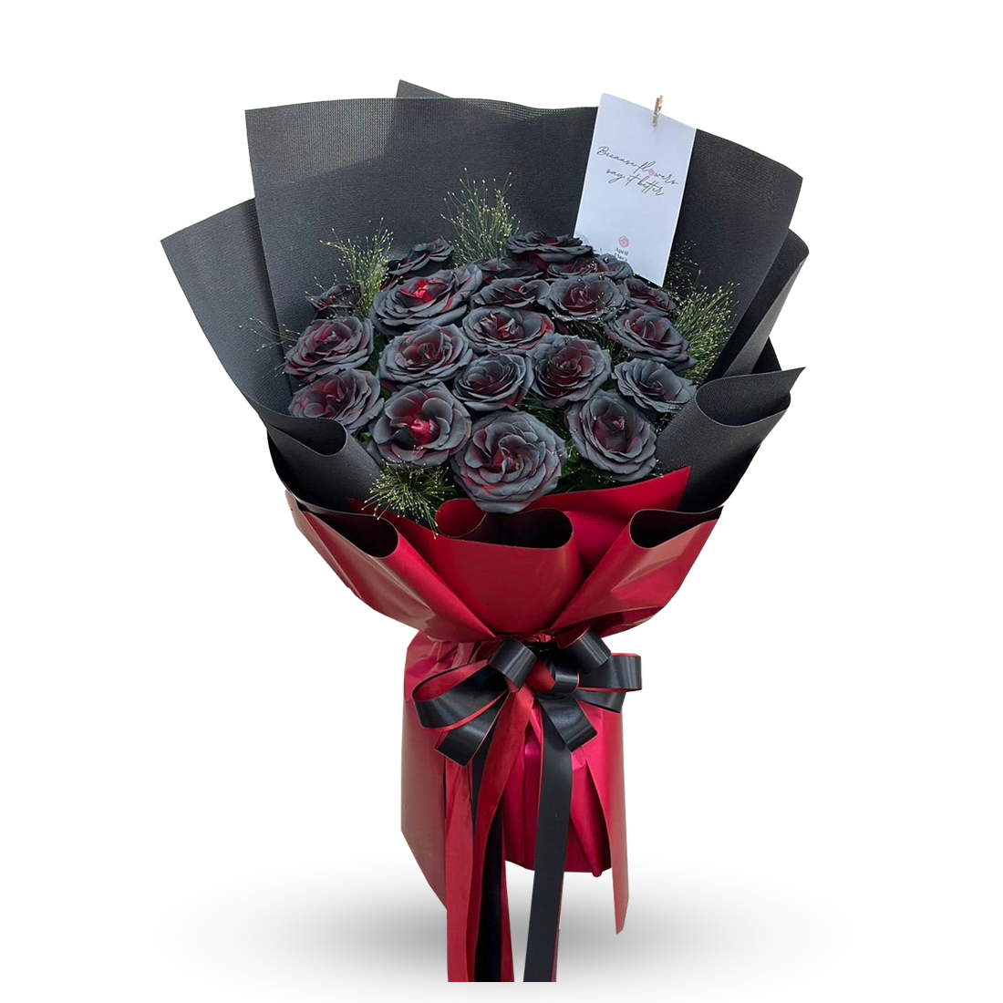 "Dragon Heart" Bouquet Of 20 Black Roses